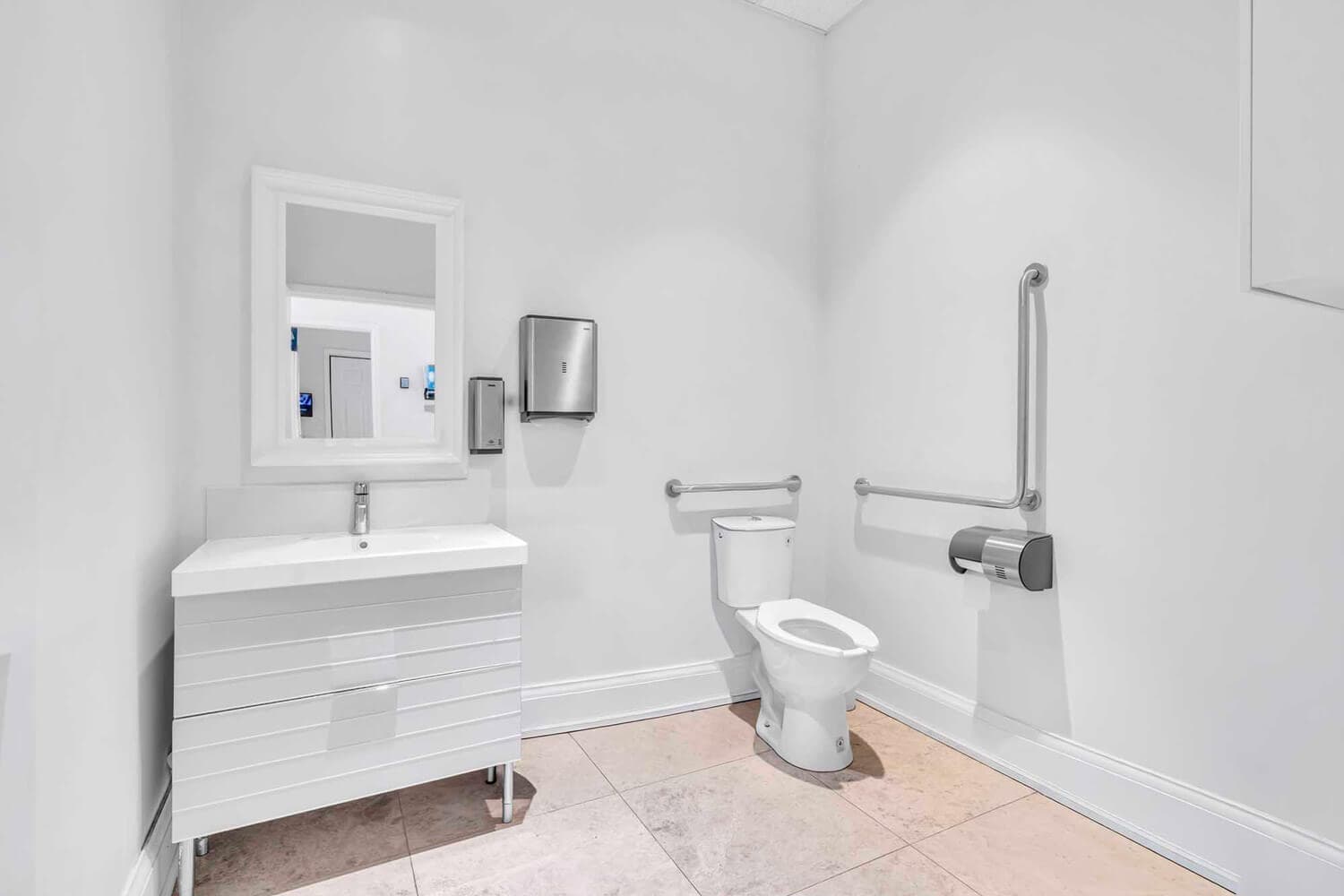 Modern accessible restroom