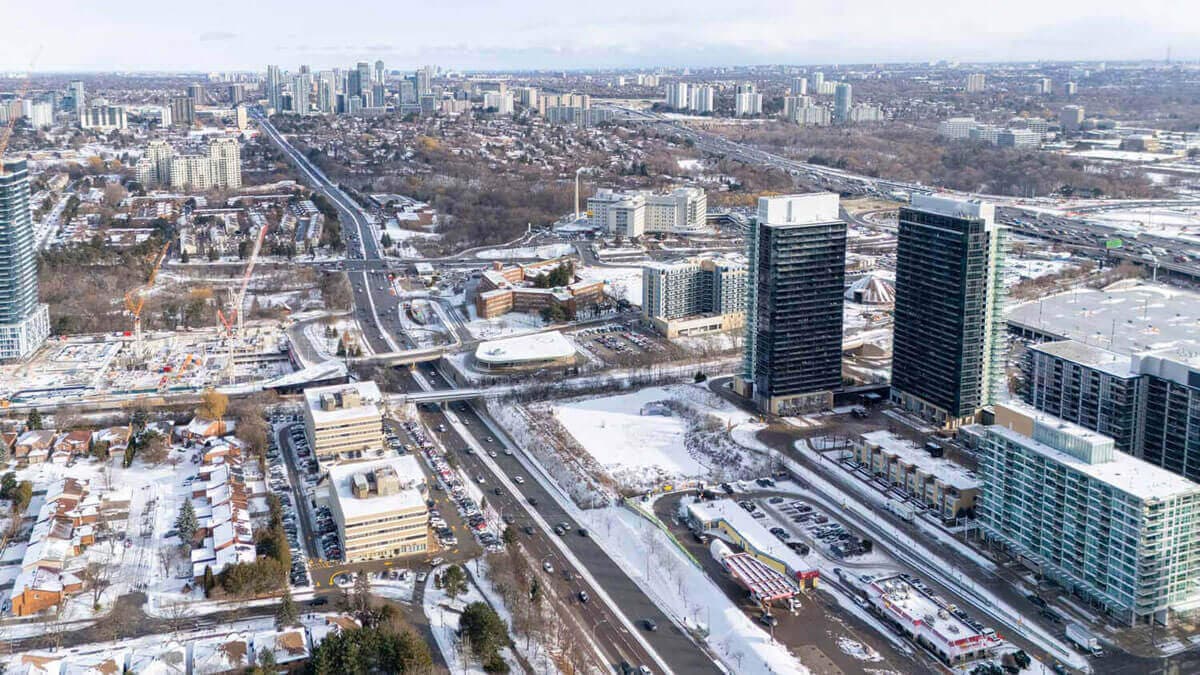 Surrounding high-rise developments