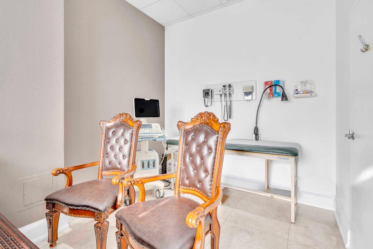 Doctor consultation room with ultrasound