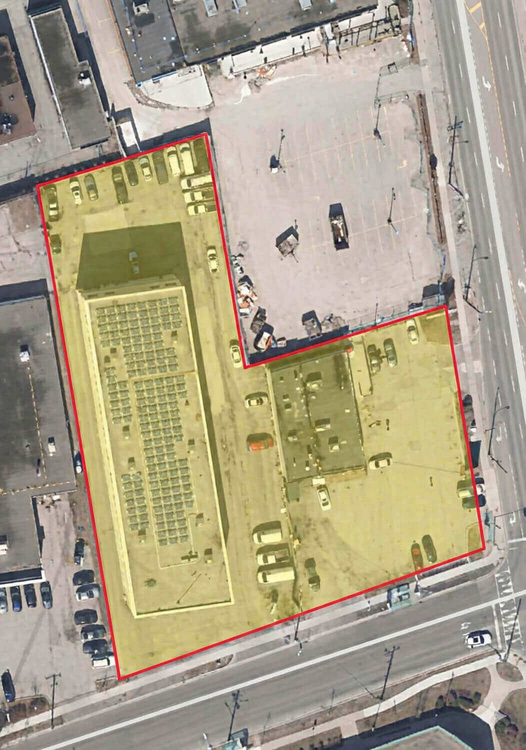 Satellite view of property